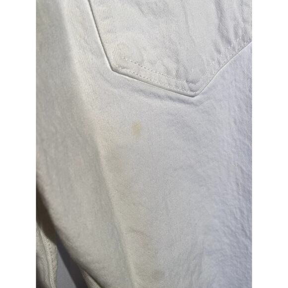 Abercrombie & Fitch White 90's Straight Ultra High Rise Distresses Jeans Sz 2S - Picture 8 of 8